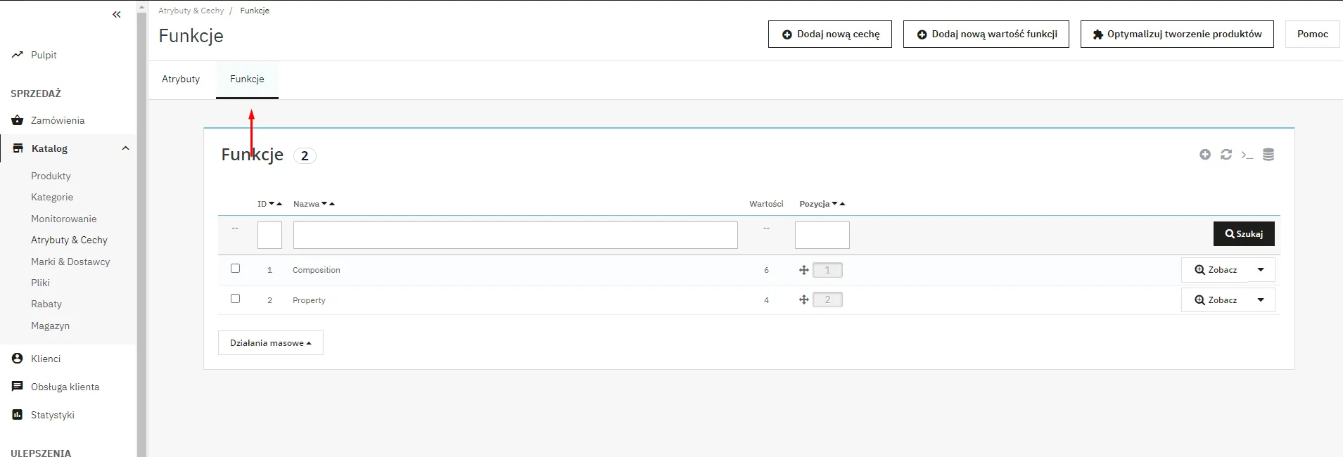 Dodawanie nowej cechy