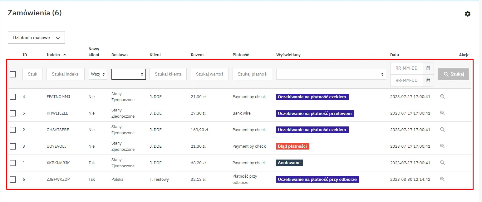 Podsumowanie zamówienia