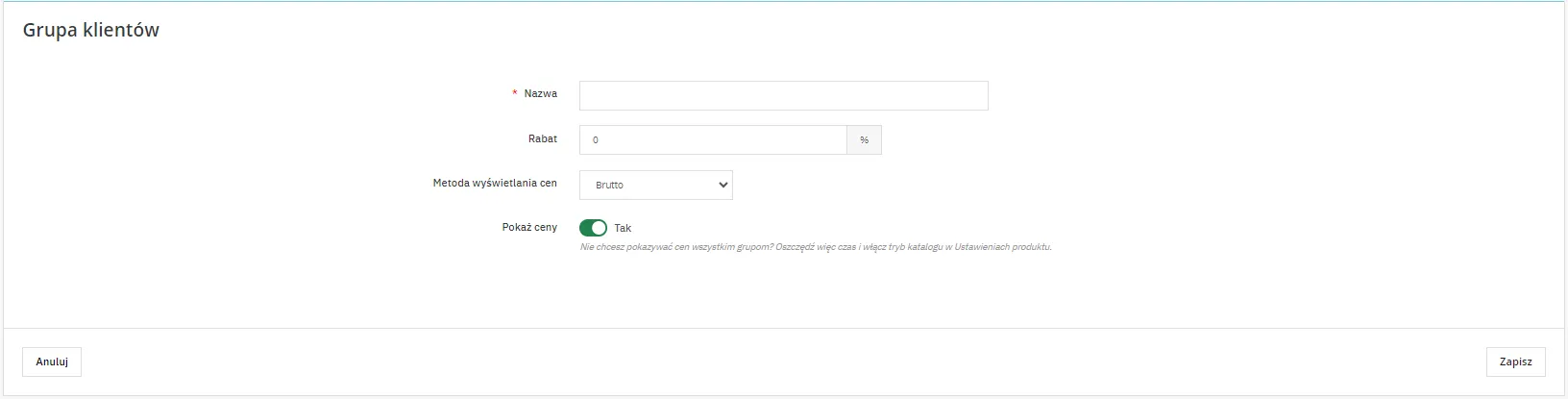 Dodawanie nowej grupy - formularz cz. 2