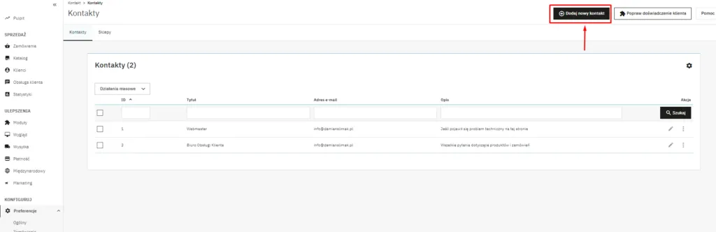 Formularz kontaktowy