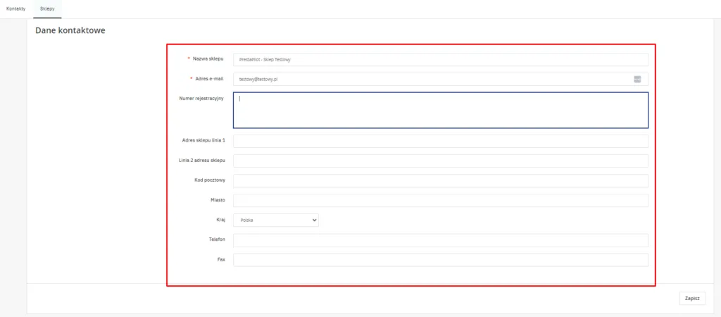 Informacje kontaktowe